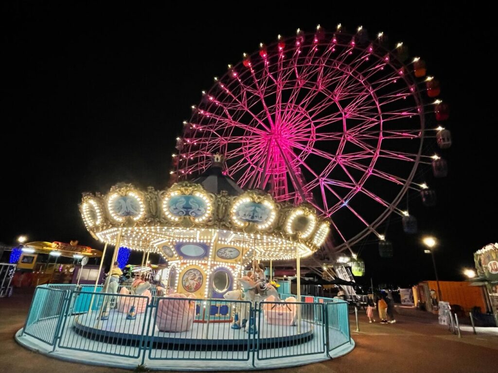 はい！からっと横丁のイルミネーションと夜景