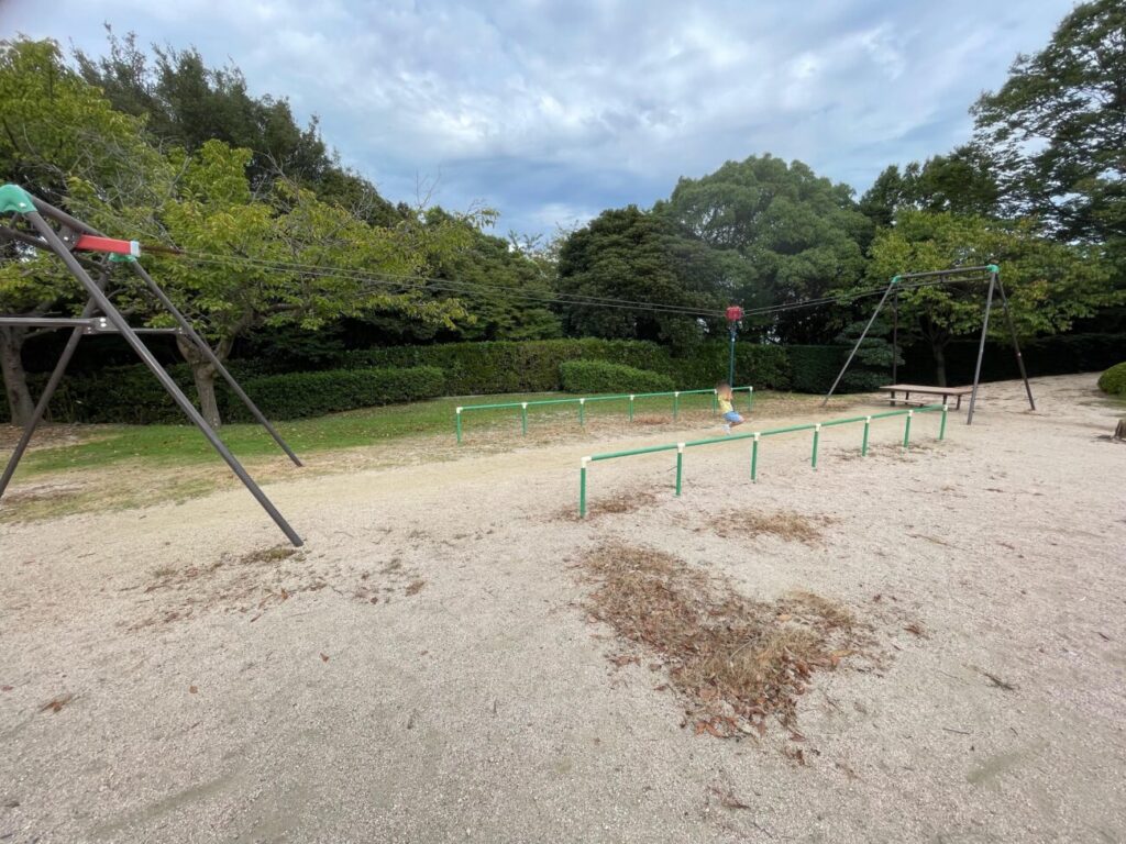 永源山公園のターザンロープ