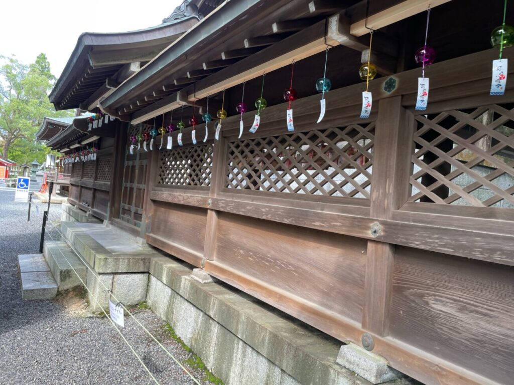 山口県宇部市の琴崎八幡宮の風鈴まつりの境内