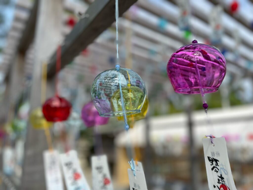 山口県宇部市の琴崎八幡宮の風鈴まつりの風鈴