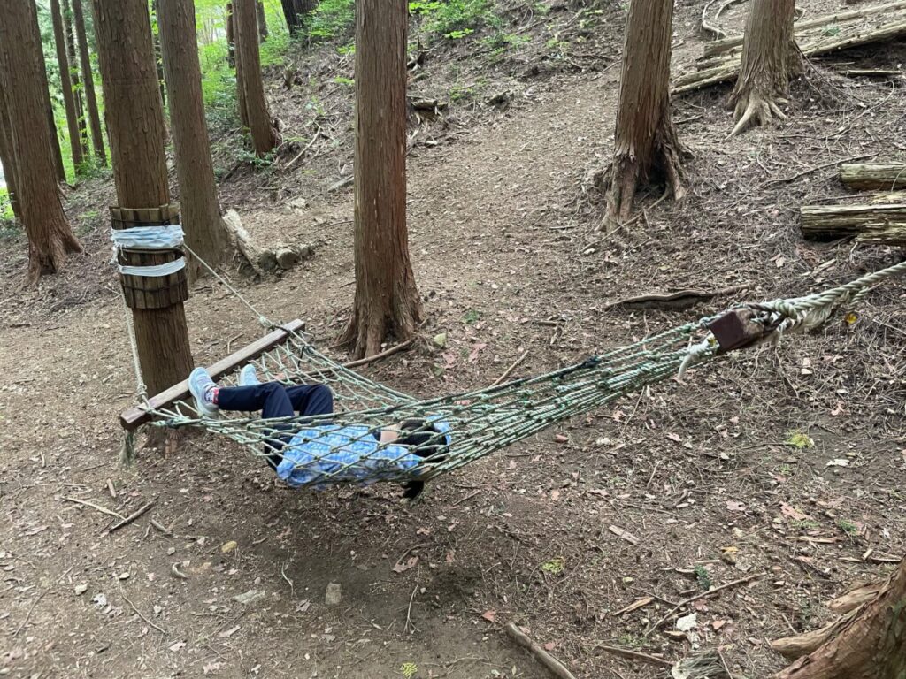 十種ヶ峰ウッドパークオートキャンプ場のターザンの森