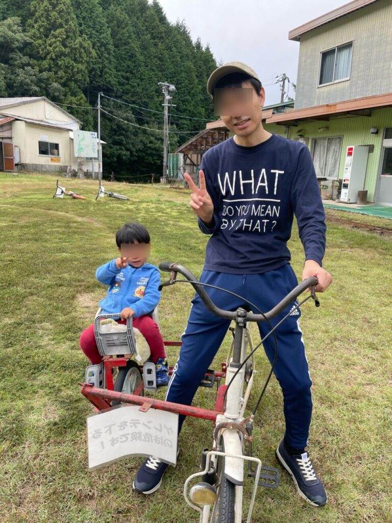 十種ヶ峰ウッドパークオートキャンプ場のゲレンデの自転車